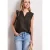 Street One Dames Blousetop met gespleten hals en shiffley-details in Bruin