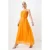 TRENDYOLMİLLA Dames Oranje Bloemen Maxi Mouwloos Stijlvol/Avond A-lijn Jurken