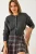 Geribbelde gebreide cropped cardigan met knoopsluiting