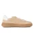 Tamaris Dames Beige Wit Leren Fashion Gestreepte Veterschoenen