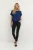 Blouse met korte mouwen Relaxed fit Midnight / Blue Flowers floral