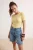 TRENDYOLMİLLA Dames Geel Effen Kort Getailleerd Blouses