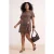 Trendyol Curve Dames Bruin Effen Kort / Mini Kort Bodycon Grote maten Jurk
