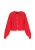 faina Gebreid vest  rood / zilver