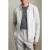 Reiss Ls Zip Through Stripe Knitted Jacket Grey Melange/white