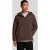Heren Zip Door Capuchonjack in Bruin