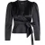 Faina Wikkel blouse Dames zwart