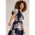 White Stuff Clove Linen Blend Dress Navy Print