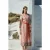 Devotion Twins Zhn Long Dress Jacquard With Belt Red Orange