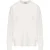 Moncler gedetailleerd logo op de achterkant van het witte sweatshirt