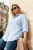 Trendyol Curve Dames Blauw Effen Lang Regular fit Grote maten Overhemden