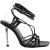 Chic Dames/Dames Leren Naaldhak Gladiator Sandalen (Zwart)