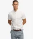 Preppy Oxford Overhemd met Korte Mouwen White