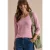 Shirt met 3/4-mouwen en V-hals