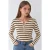 Gestreend T-shirt met knoopsluiting bij de hals