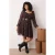 Trendyol Curve Dames Meerkleurig Geometrisch patroon Kort / Mini Lang Casual A-lijn Grote maten Jurk