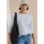 Shirt met 3/4-mouwen, ronde hals en structuur