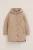 WE Fashion – Meisjes waterafstotende jas met capuchon – Regular fit – Greige –