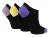 Wild Feet – 3 paar bamboe enkelsokken voor dames – Zwart / Paars H&T