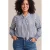 Exxcellent Plus Size gestreepte blouse – blauw/ecru