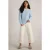 White Stuff Bailey Cotton Jumper Mid Blue