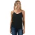 Only Carolla glitter hemdtopje voor dames, zwart-zilver