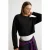 TRENDYOLMİLLA Dames Zwart Effen Lang Oversized Sweatshirts