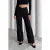 TRENDYOLMİLLA Dames Zwart Effen Flared Normale taille Broeken