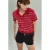 Mango gestreepte polo – rood