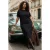 Trendyol Curve Dames Zwart Effen Midi Kort Casual Recht Grote maten Jurk