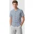No Excess Shirt Short Sleeve Revers Collar Slub Allover Printed Indigo