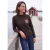 Shirt met lange mouwen, trechterhals en print