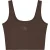 Malelions Women Cropped Emblem Tank Top | Espresso
