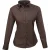 Premier Dames/dames Poplin Blouse met lange mouwen / Gewoon werk overhemd (Bruin)