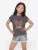 KOROSHI Shirt  antraciet / fuchsia