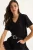 Comfort Fit V-hals Gekamd Katoenen T-Shirt
