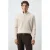 Mango Man wollen regular fit gebreide trui – naturel wit