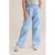 WE Fashion corduroy loose casual broek lichtblauw
