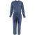 Diane Von Furstenberg jumpsuit met geometrische print en lange mouwen in blauwe viscose.