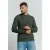 No Excess Pullover Crewneck 3 Coloured Rib Dark Green