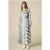 Oltre Long Patterned Satin Dress Grey