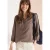 Cecil Dames 3/4-mouwen blouse met gespleten hals in Beige