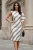 Asymmetrische Gestreepte Maxi-jurk met Ronde Hals