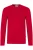 HAKRO 279 Longsleeve rood, Effen