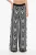 Wijde broek met geometrisch patroon in zwart-wit