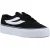 Superga 3041 Revolley Colorblock Platform Leer Dames Zwart/Wit Trainers
