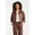 Smashed Lemon Kort faux leather jack met cape-look silhouet |