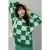 Geruit Ribbels Brei Sweater met Comfort Fit