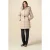 Oltre Midi Down Jacket With Belt And Furry Edge Beige