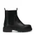 Manfield – Dames – Zwarte leren chelsea boots –